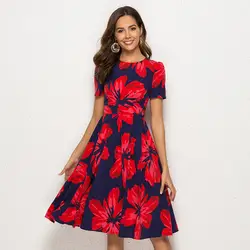 Международная торговля в Европе и Америке, 2019 г. Летнее женское платье с короткими рукавами вечернее платье для вечеринки Amazon AliExpress EBay