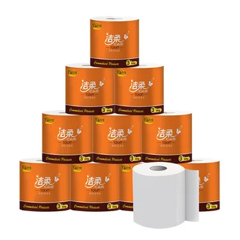 

Toilet paper household standard roll paper 10 rolls soft and can be wetted with 3 layers