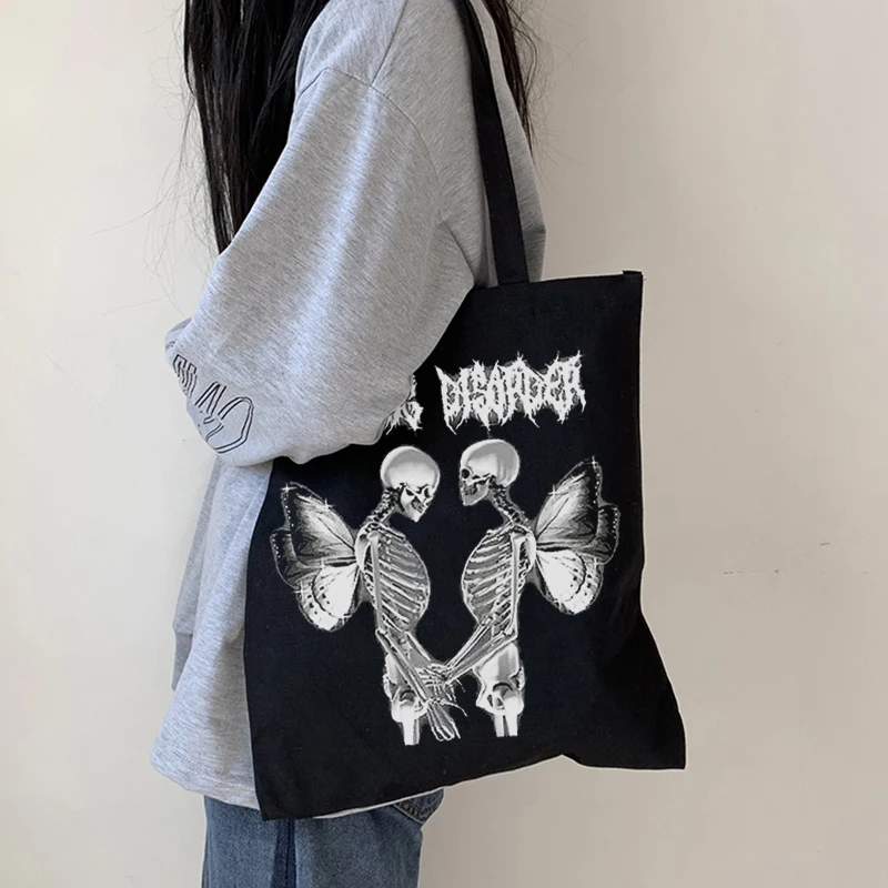 Y2K Aesthetic Glow in the Dark Butterfly Tote Bag - AC Shop