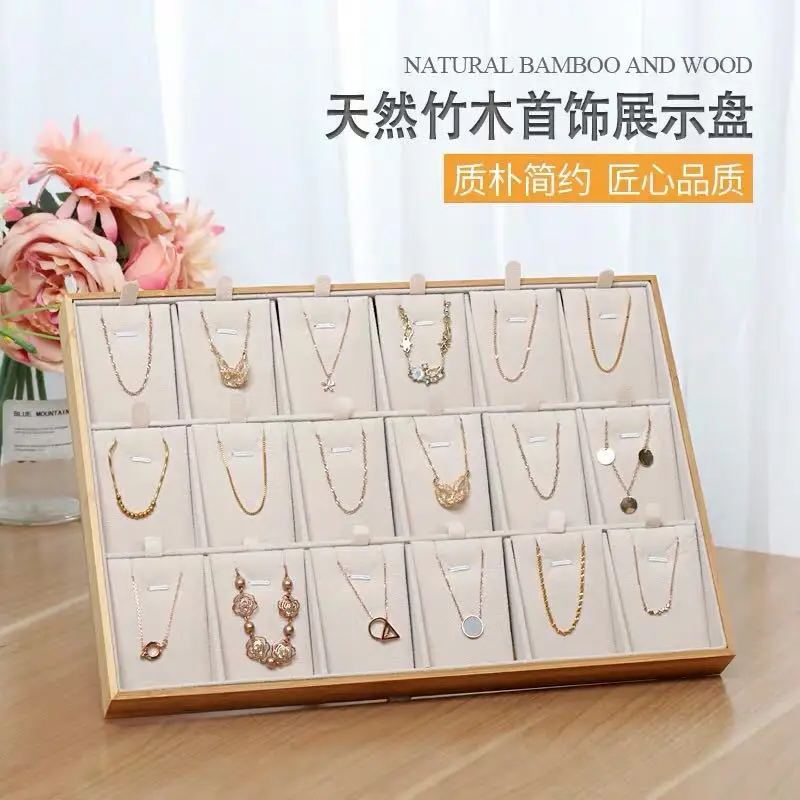 Bamboo Wood Jewelry Storage Tray Wooden Tray Jewelry Organizer Wood