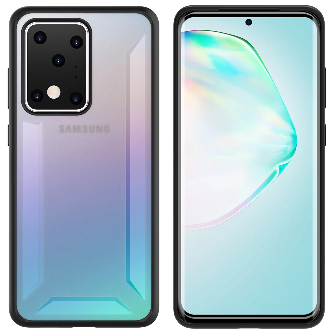 Clear Case for Samsung S20 Ultra Hybrid TPU+PC Transparent Silicone Bumper Shockproof Cover For Galaxy | Мобильные телефоны и