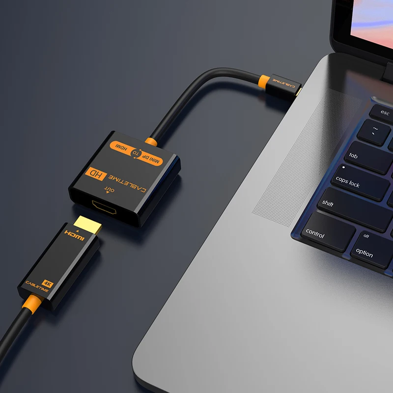 Переходник Cabletime Mini DisplayPort HDMI M/F Thunderbolt DP кабель для MacBook Pro Air iMac 1080p проектора
