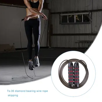 

1Pcs diamond bearing Steel Wire Rope Smooth Fast PVC Embedded Steel Wire Rope Exercise Fitness Maximum Comfort