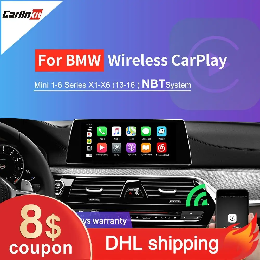 

Carlinkit Wireless Apple Carplay/ Android Auto/ Mirrorlink/Airplay for BMW NBT System Mini/X1/X3/X4/X5/X6 1-7 Series Carplay