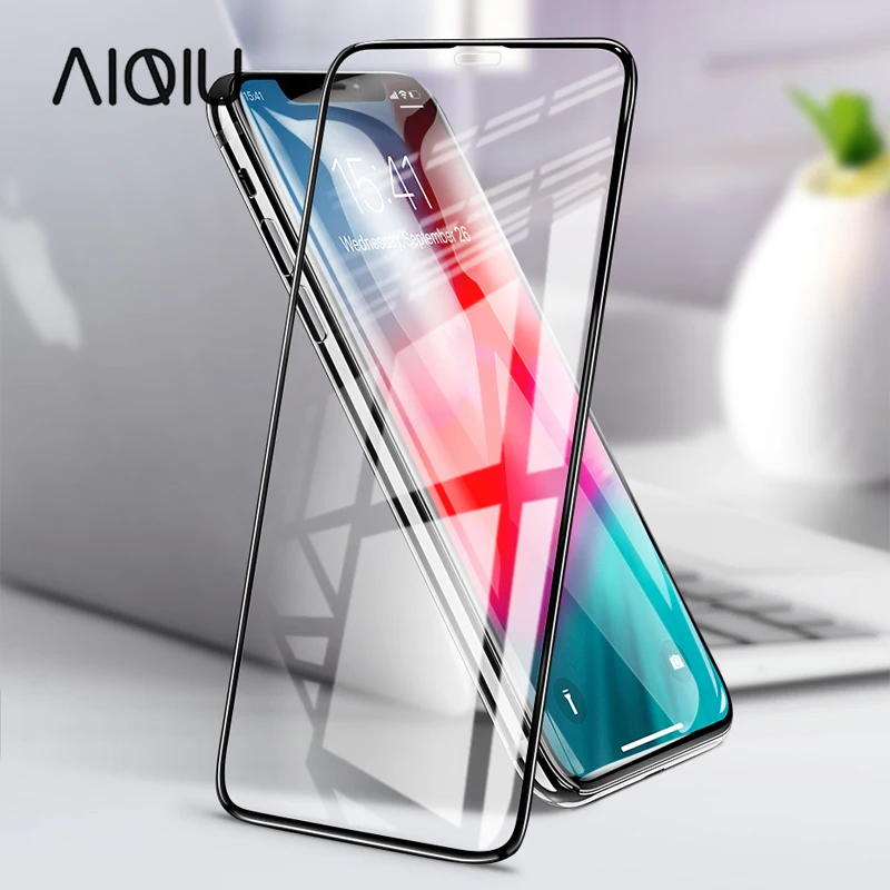 

AIQIU Protective tempered glass for iphone X XR XS XS Max Screen Protective Film For iPhone 7 8 Plus Glass Protector