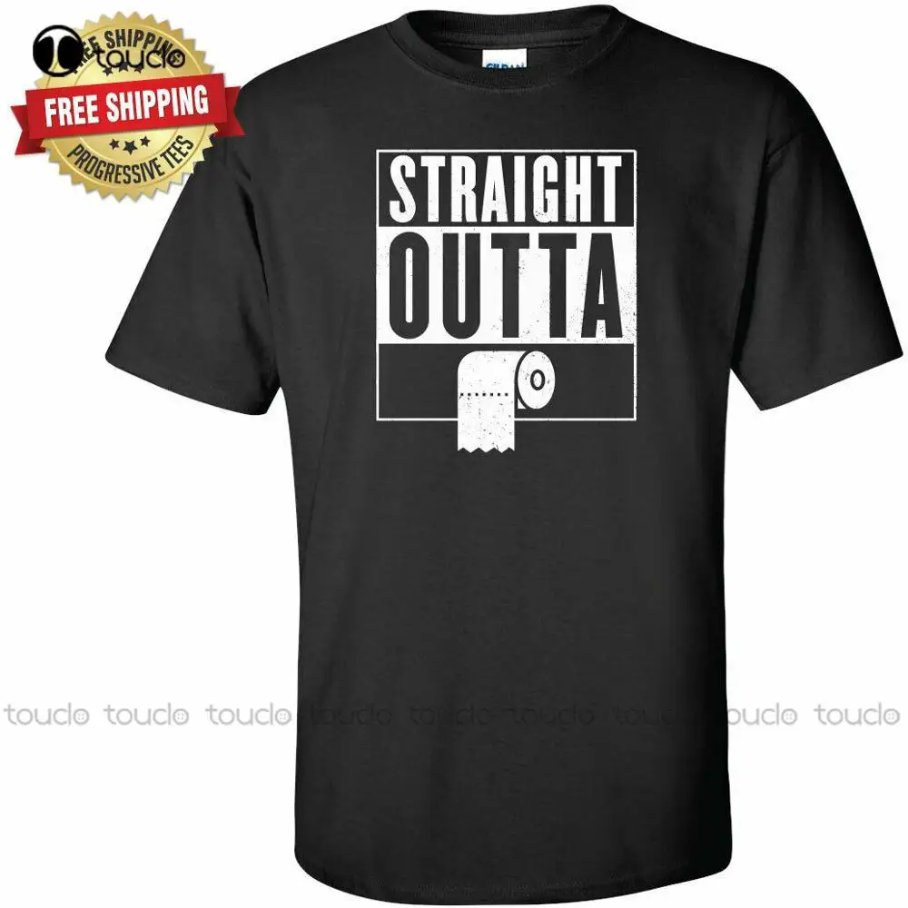 

Straight Outta Toilet Paper T-Shirt Custom Unisex Tee Xs-5Xl Digital Printing Aldult Teen Fashion Funny