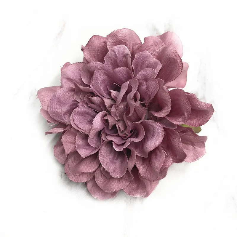 YOOROMER 5pcs silk retro peony flowers home decoration wedding flower wall bridal tiara gift diy artificial flowers - Цвет: Deep purple