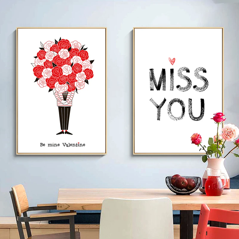 Nordic-Romantic-Roses-Miss-You-Canvas-Paintings-Valentine-s-Day-Gift-Love-Poster-Print-Wall-Art
