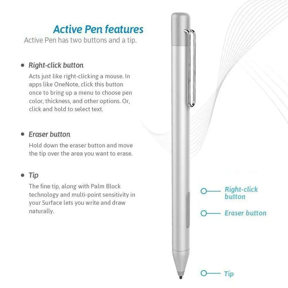 Новые для microsoft Surface Pro 4/5/6 ручка Сенсорный экран Стилус для рисования Графический Перезаряжаемые Смарт планшет карандаш