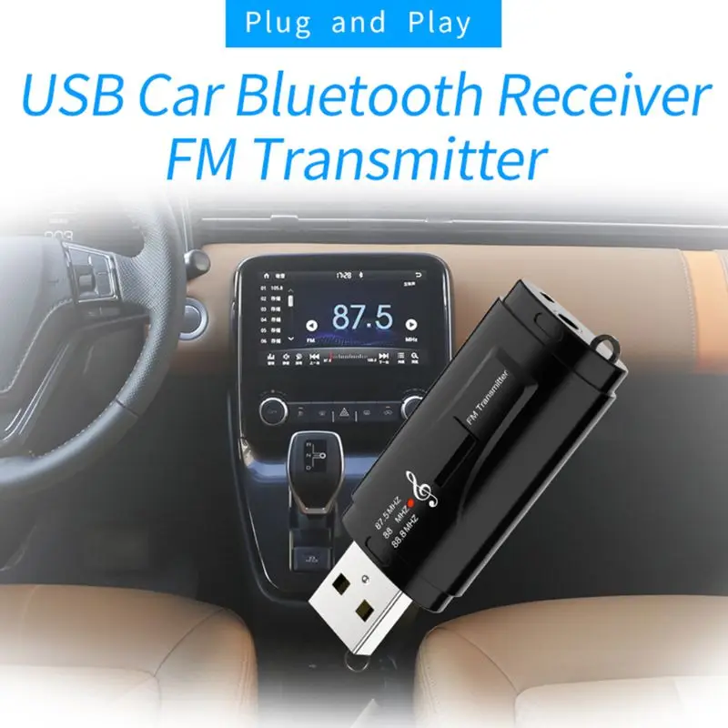Автомобильный USB Bluetooth 5,0 приемник адаптер fm-передатчик беспроводной адаптер