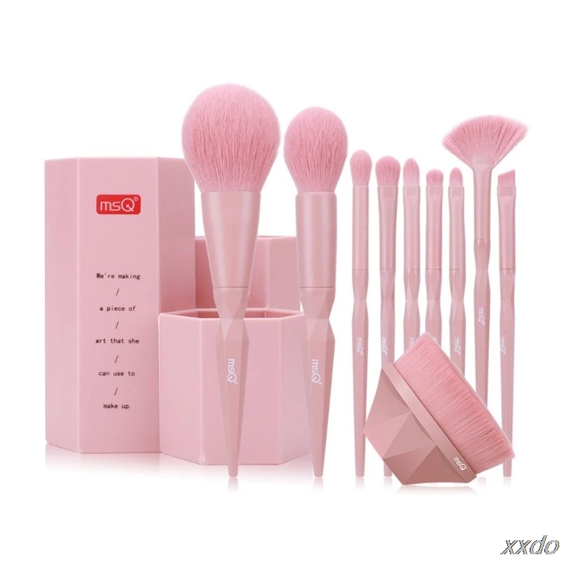

10Pcs/set Professional Cosmetic Brushes Eye Shadow Eyeliner Lip Foundation Brush T4MB