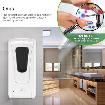 

1000mL Wall Mounted Automatic Soap Dispenser Infrared Induction Smart Liquid Soap Dispenser For Kitchen Bathroom Accessory