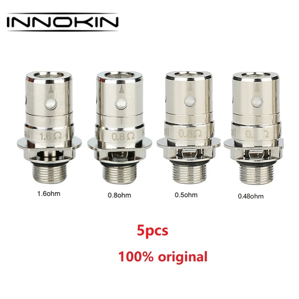 

Original 5pcs Innokin Zenith Replacement Coil Cooler 1.6ohm Warmer 0.8ohm Core for Innokin Zentih MTL Tank E-cig Vape Coil Head
