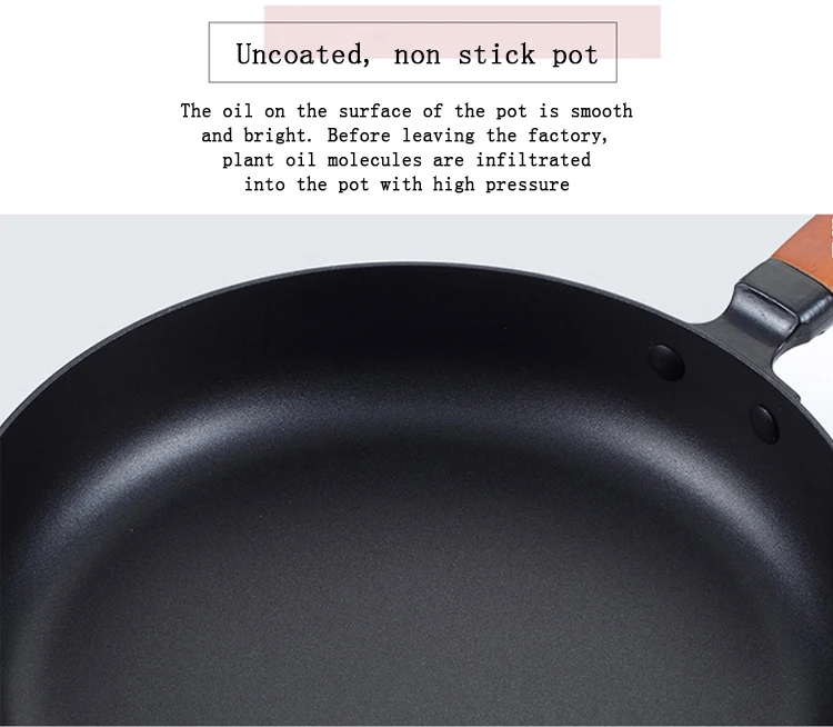 10" Black Vintage Style Cast Iron Non-stick Frying Pan