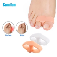 

2pcs=1pair Silicone Toe Spreader Separator Bunion Hallux Valgus Corrector Thumb Finger Correction Straightener Foot Care Tool