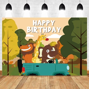 

Yeele Baby Show Animals Car Birthday Party Photocall Photography Backgrounds Customized Photographic Backdrops For Photo Studio