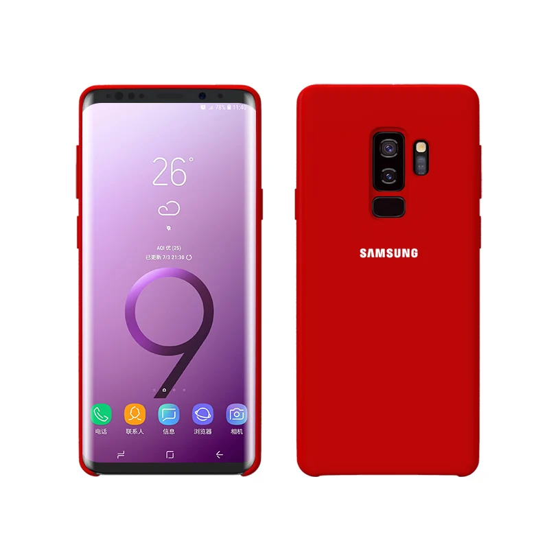 Для samsung S9 чехол мягкий силиконовый защитный чехол для samsung Galaxy S8 S9 S10 5G Plus Note 8 9 10 Pro чехол полиуретан) и силикона с откидной крышкой - Цвет: Красный