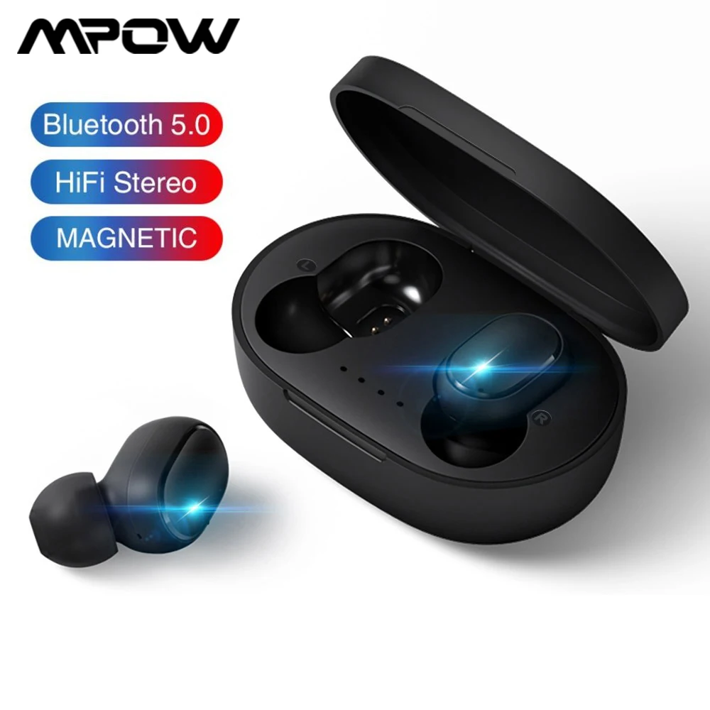 Wireless Bluetooth Earphones TWS Bluetooth 5.0 Stereo Earbuds With Mic Handsfree Tap Control for Xiaomi Redmi iPhone Smartphone