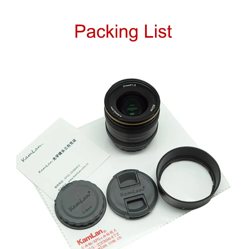 Kamlan 21mm F1.8 Lens Manual Focus APS-C Camera Lens for Canon EOS-M Sony E Fujifilm FX M4/3 mount for X-T3 Mirrorless Camera
