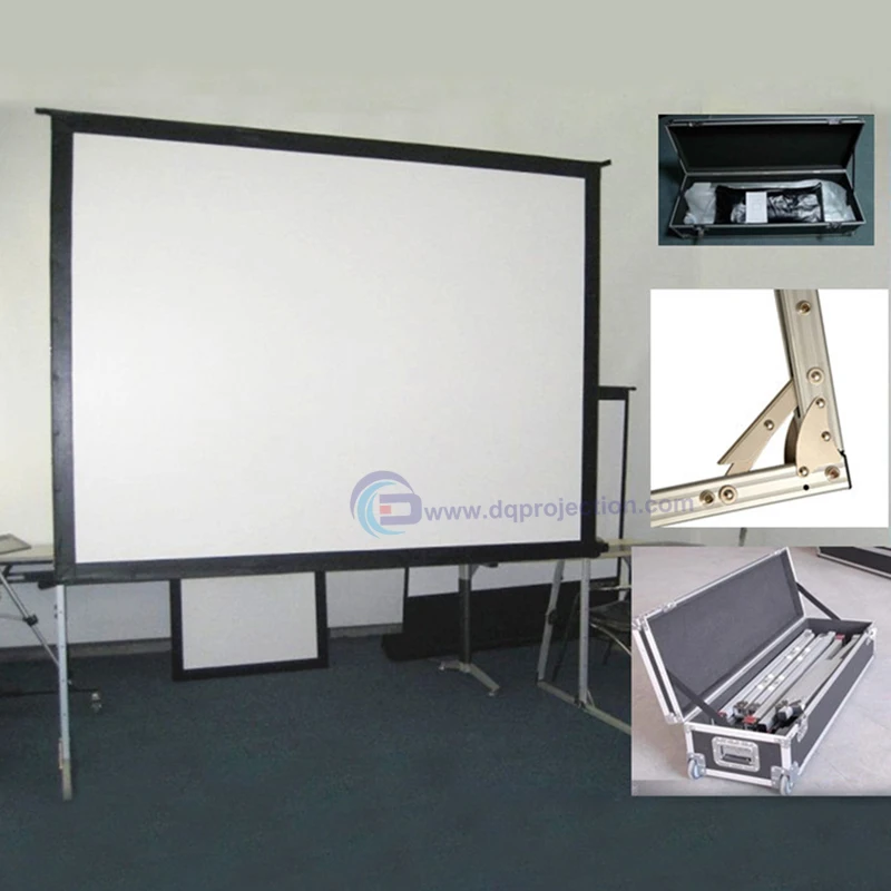 

Fast Fold Projector Screen 72" 84" 100" Quick Folding for Outdoor Concerts Exhibitions Cinema 4:3/16:9 optional