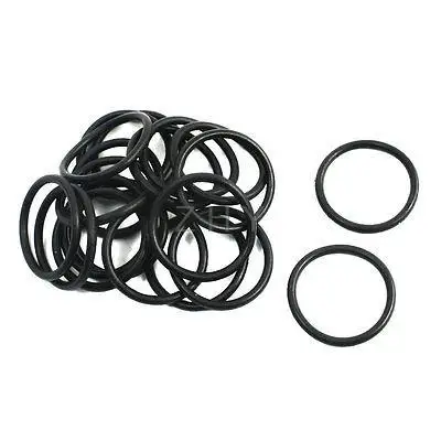 

23mm x 19mm x 2mm Rubber Oil Seal O Ring Gasket Washer Black 20 Pcs