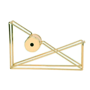 

1 Pc Nordic Style Gold Tape Cutter Metal Tape Holder Storage Organizer Stationery Office Supplies Creative Decorative