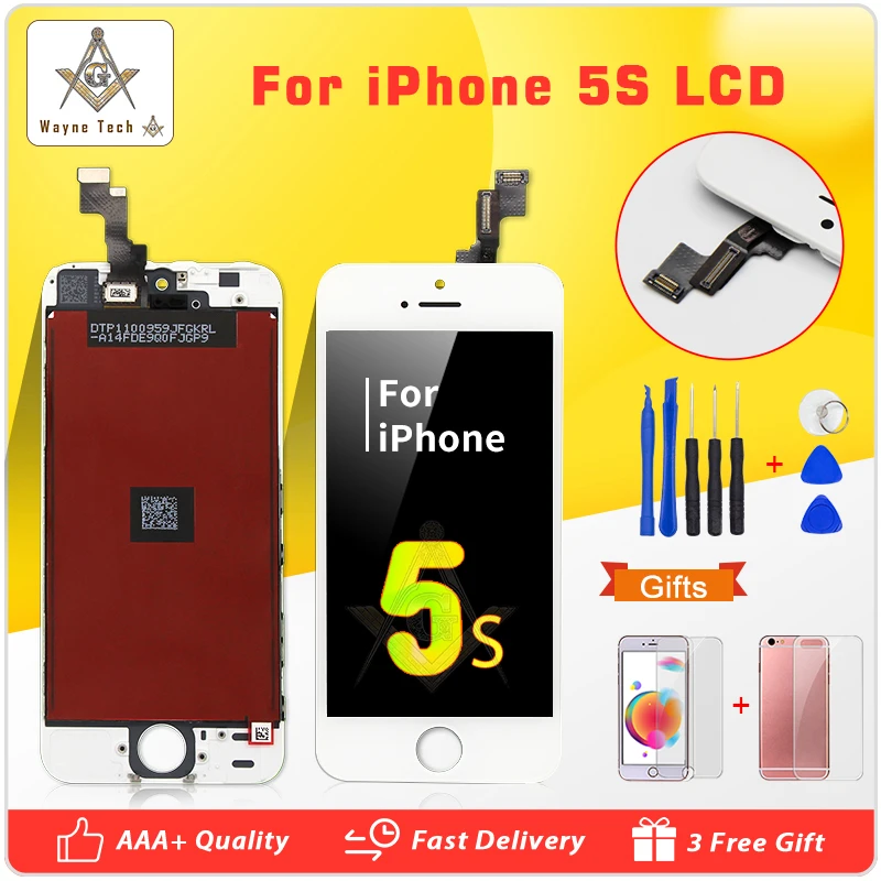 Качество AAA для Tianma качество без битых пикселей ЖК дисплей iPhone 5s с сенсорным