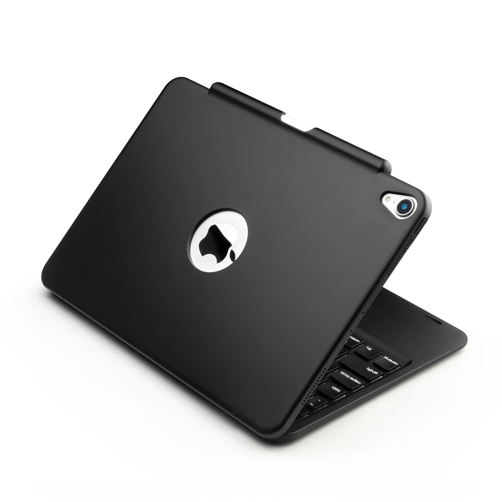 [Новое] Bluetooth клавиатура чехол для Apple iPad Pro 11,", 7-Цвет с подсветкой и жесткий Беспроводной клавиатура с смартфона с держателем для карт