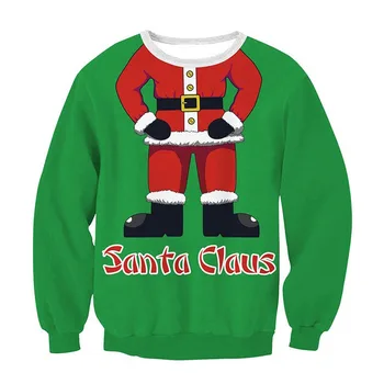 

Novelty Unisex Sweaters Ugly Holidays Santa Elf Christmas Sweater Men Women Vacation Pullover Funny Tops Autumn Winter Clothing