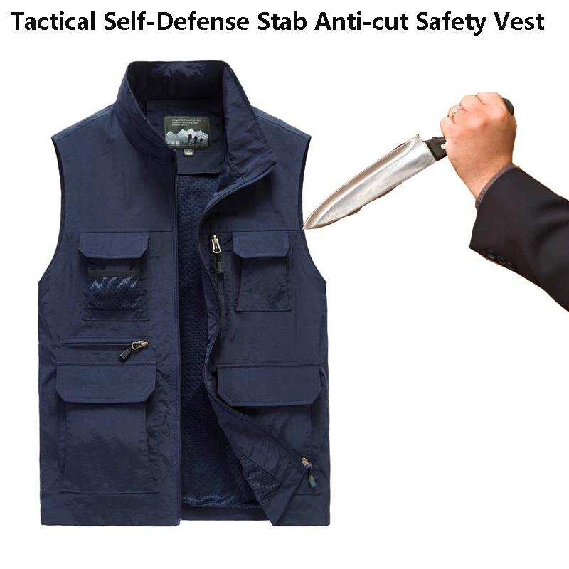 Outdoor Autodifesa Anti-Strappo Anti-Taglio Anti-Pugnalata Gilet Uomo Anti-Hacking Stealth Leggero Flessibile Abbigliamento Di Sicurezza Fbi