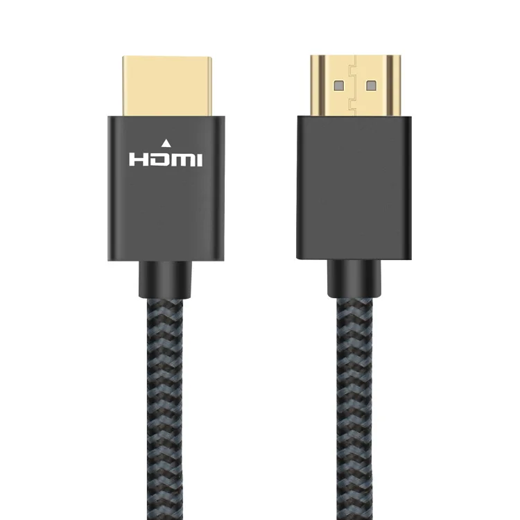 Алюминиевый корпус нейлоновый Плетеный ультра тонкий HDMI кабель 4K 60 Hz