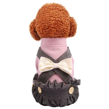 

Pet Clothes New Teddy Bear Puppies Cat Fairy Little Fairy Lantern Pants Bow Cute Braces Pants Autumn and Winter