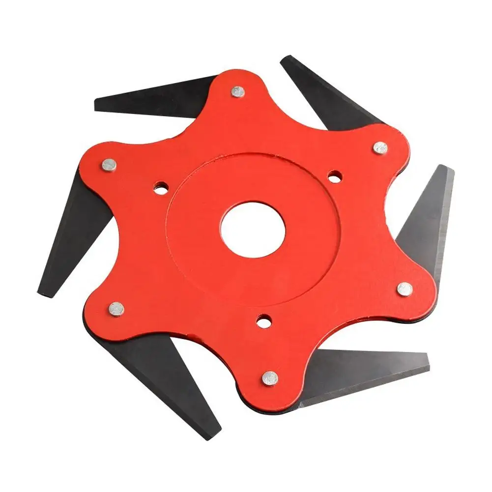 

6 Steel Blades Razors 65Mn Lawn Mower Grass Trimmer Head Brushcutter Garden Grass Cutter Tools Spare Parts Trimmer Garden Tool