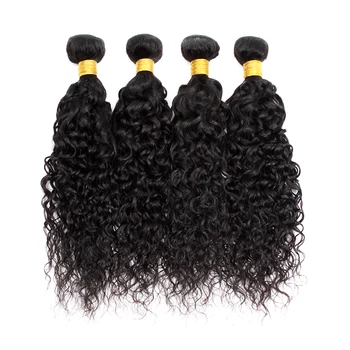 Water Wave  Wet And Wavy Human Hair Bundles With Lace Frontal