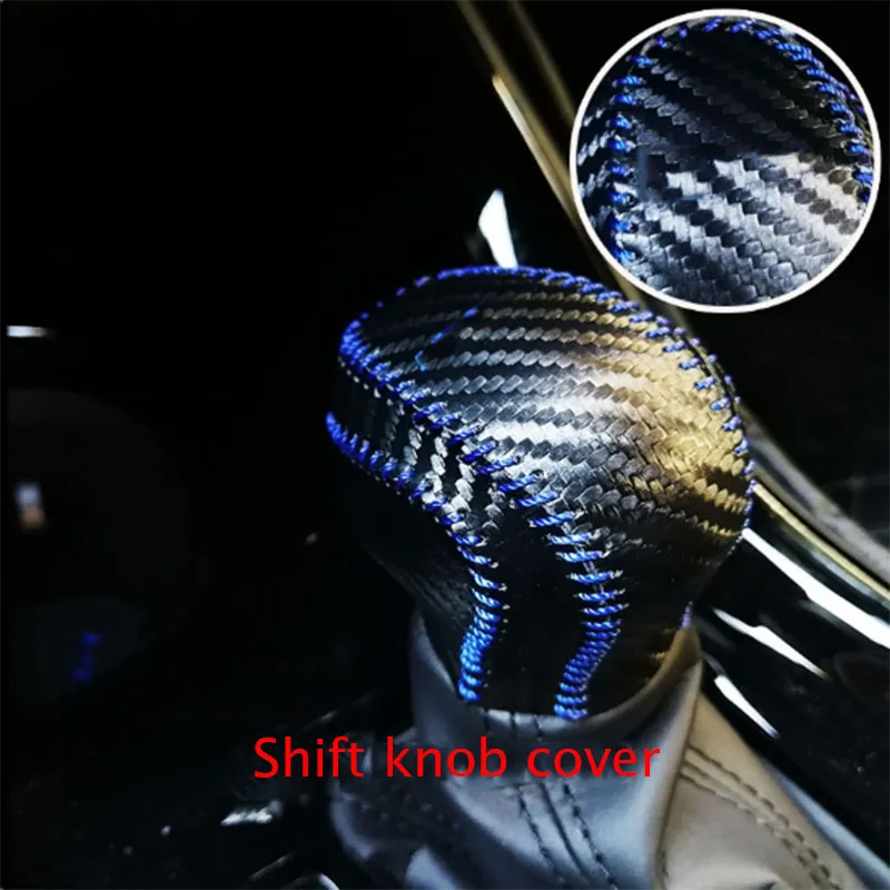 Antislip Carbon Fiber Car Gear Head Shift Knob Cover Inner Gear Lever