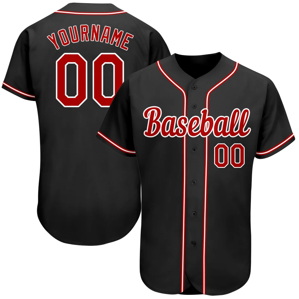 Maillots de Baseball personnalisés avec impression de tous les noms et nombres, chemise courte respirante pour joueur, vêtements unisexes d'entraînement
