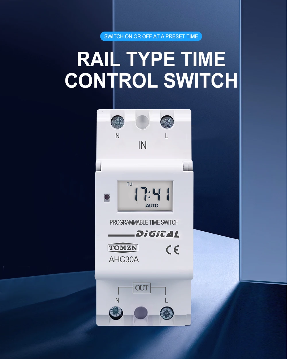 Din Rail Weekly 7 Days Programmable Digital TIME SWITCH Relay Timer