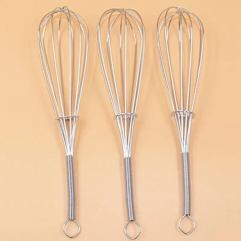 Egg Beater Kitchen Gadgets Manual Spring Handle Egg Beater Egg Mixer Handheld Food Creative Kitchen Cooking Tools Hot Selling