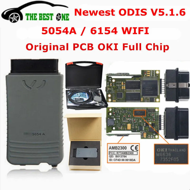 Диагностический сканер OKI 5054A ODIS V5.1.6 диагностика авто с Bluetooth AMB2300 6154 WIFI 5054