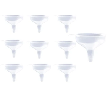 

10PCS Plastic Mini Transparent Funnels for Filling Small Samples Perfume Liquid Emulsio to Small Mini Bottles
