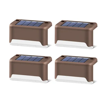 

4/6/8pcs LED Solar Fence Lamp Outdoor Garden Landscape Deck Lights Waterproof Path Stair Wall Light Solar Balcony Fence Light