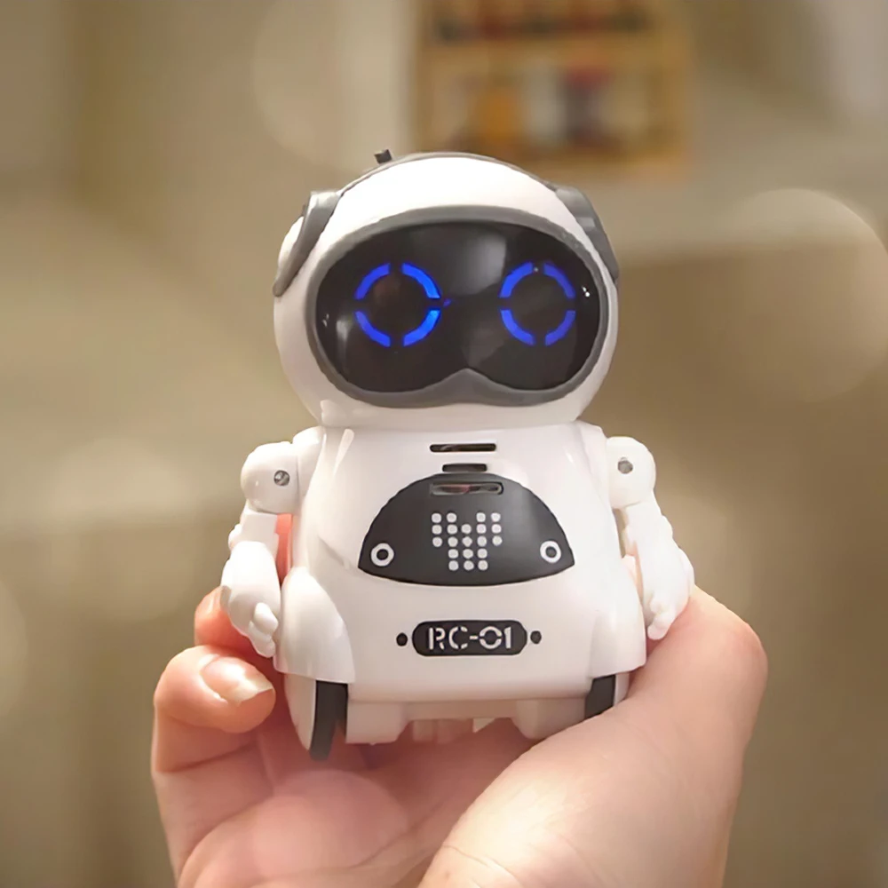 

Mini Robot Toy 939A Pocket RC Robot Talking Interactive Dialogue Voice Recognition Record Singing Dancing Telling Story