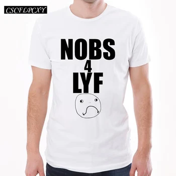 

New Arrivals Nobs 4 Lyf 2 Men T-Shirt Fashion Letter Printed t Shirt Short Sleeve O-Neck Tops Funny Tee
