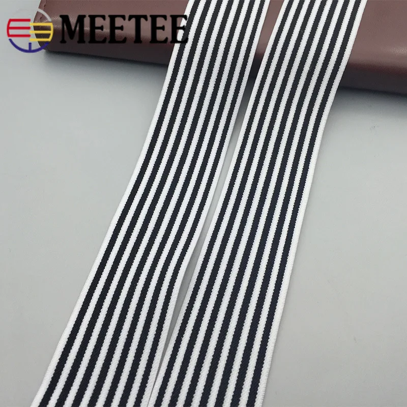

10Meters Stripe Nylon Elastic Band Rubber Bands Underwear Pants Decorative Webbing Ribbon Tapes DIY Garment Accessories EB138