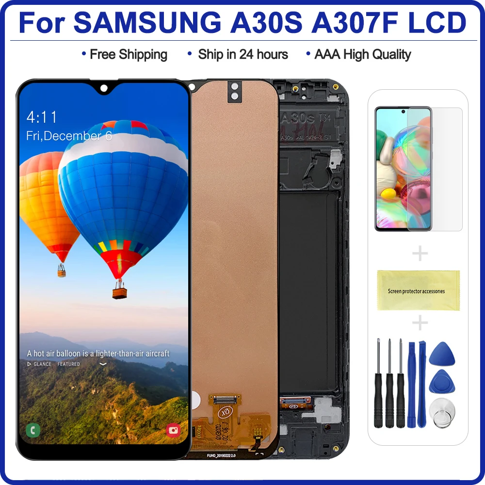 6 4 ''дисплей для Samsung galaxy A30s A307 SM A307FN дисплей сенсорный экран дигитайзер сборка