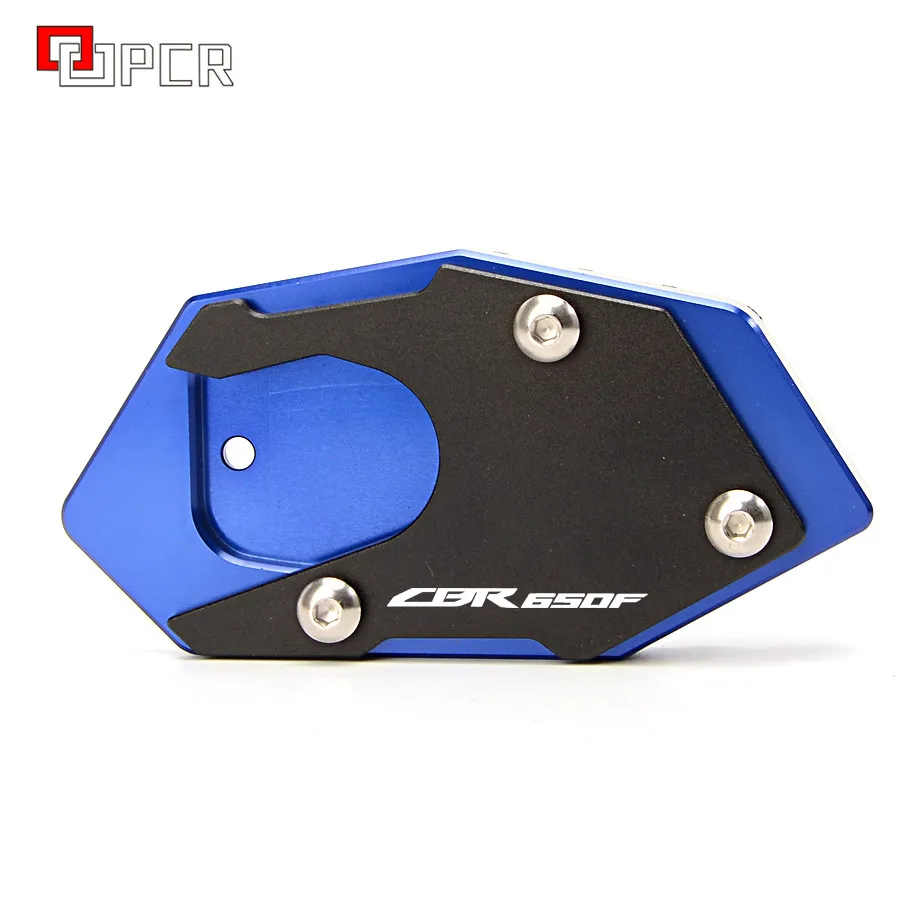 Подставка увеличитель с логотипом CBR 650R/CBR 650F для Honda cbr650r-20120 cbr650f- боковая подставка для мотоцикла - Цвет: CBR650F logo blue