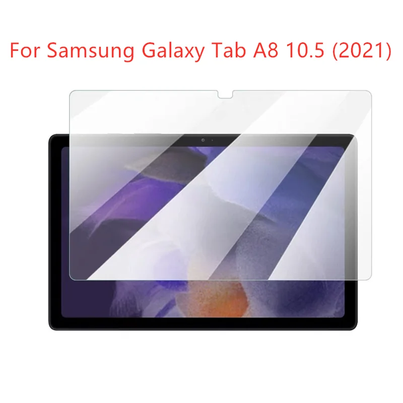 For Samsung Galaxy Tab A8 10.5 2021 Tempered Glass Screen Protector SM-X200 SM-X205 Tablet Bubble Free HD Clear Protective Film wooden tablet stand