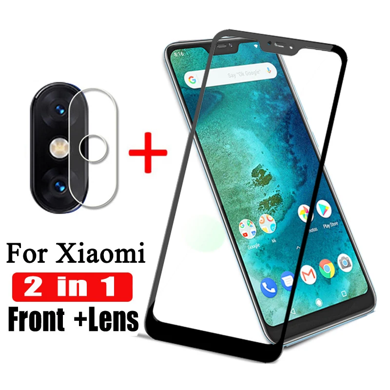 Стекло для камеры 2 в 1 Xiaomi Mi A2 Lite закаленное стекло A3 защита экрана xiomi MiA2Lite light MiA3