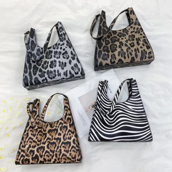 

Popular Simple Female Daily Bag Fashion Underarm Bag Lady Shoulder Top-handle Pouch Party Animal Pattern PU Hobo