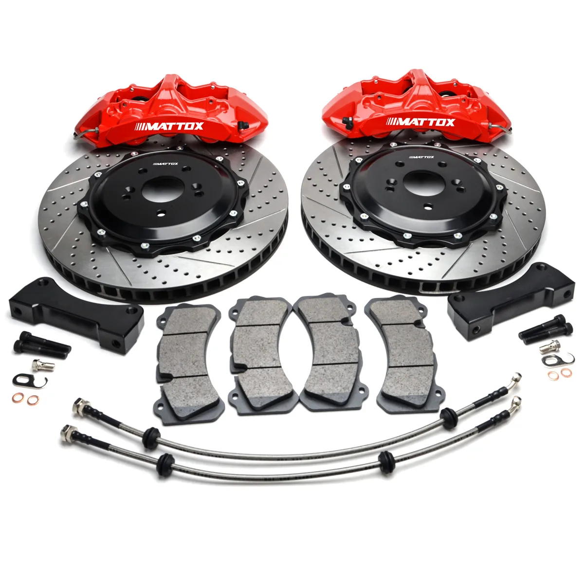 Mattox Racing Brake Kit Upgrading 6POT PISTONS Caliper 378*34mm Rotor for Audi TT RS(8J) 2009 Front 9inch | Автомобили и